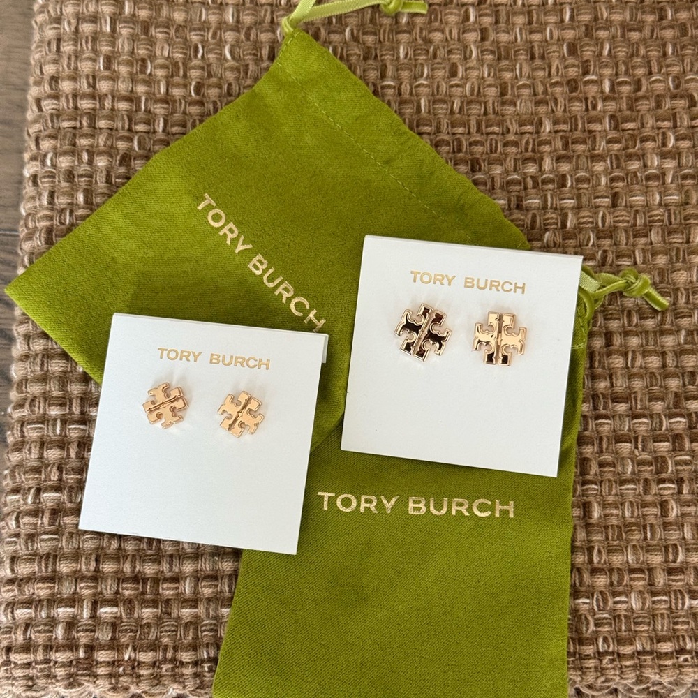 Tory Burch Gold Logo Stud Earrings Set
Price for each - Picture 3 of 9